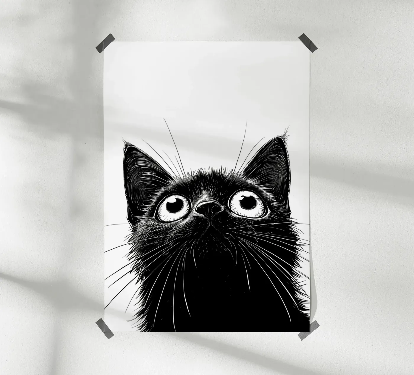 Gatto nero poster da Justyna Jaszke JBJart
