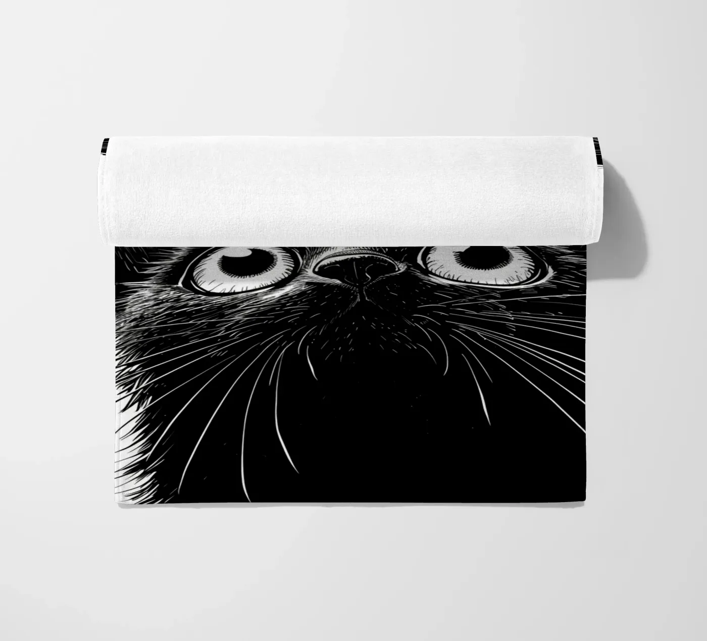 Gatto nero telo mare da Justyna Jaszke JBJart