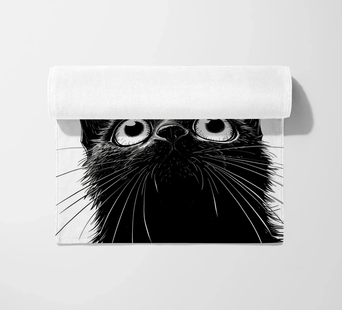 Gatto nero telo mare da Justyna Jaszke JBJart