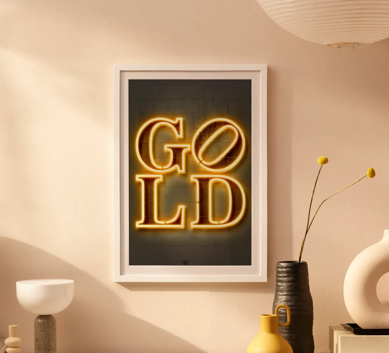 Gold poster con telaio in plastica da Octavian