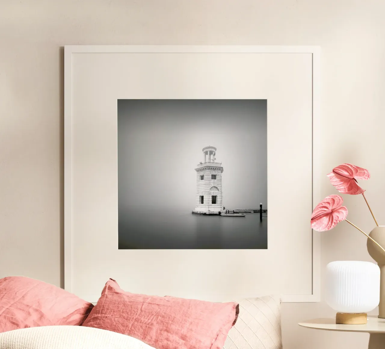 Faro San Giorgio Maggiore poster con telaio in plastica da Michael J. Reibert