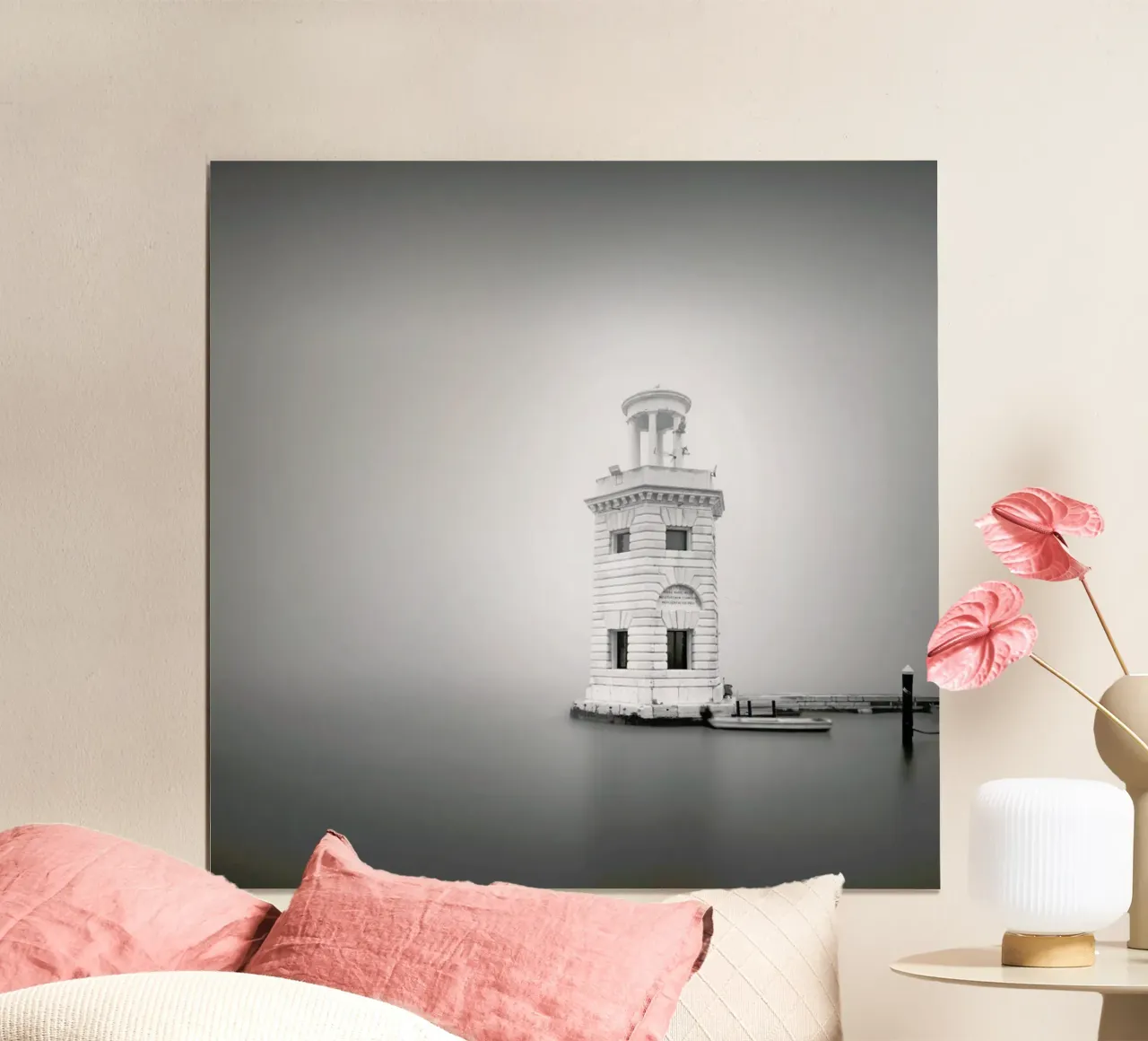 Faro San Giorgio Maggiore poster con telaio in plastica da Michael J. Reibert