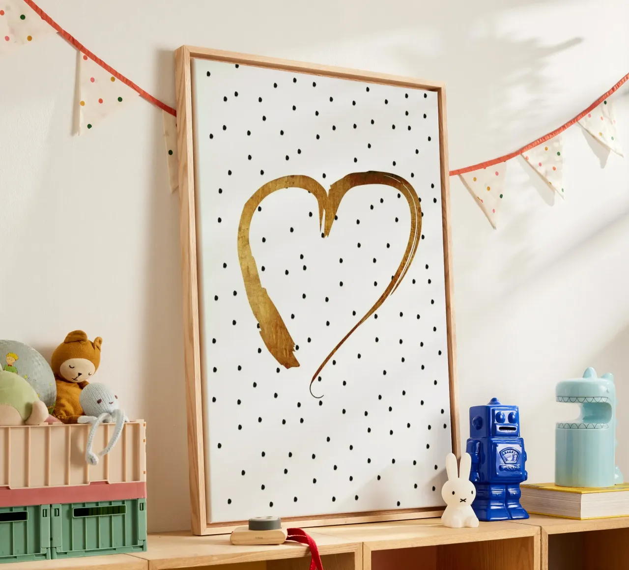 Heart 1 tela con Cornice a cassetta da Froilein Juno
