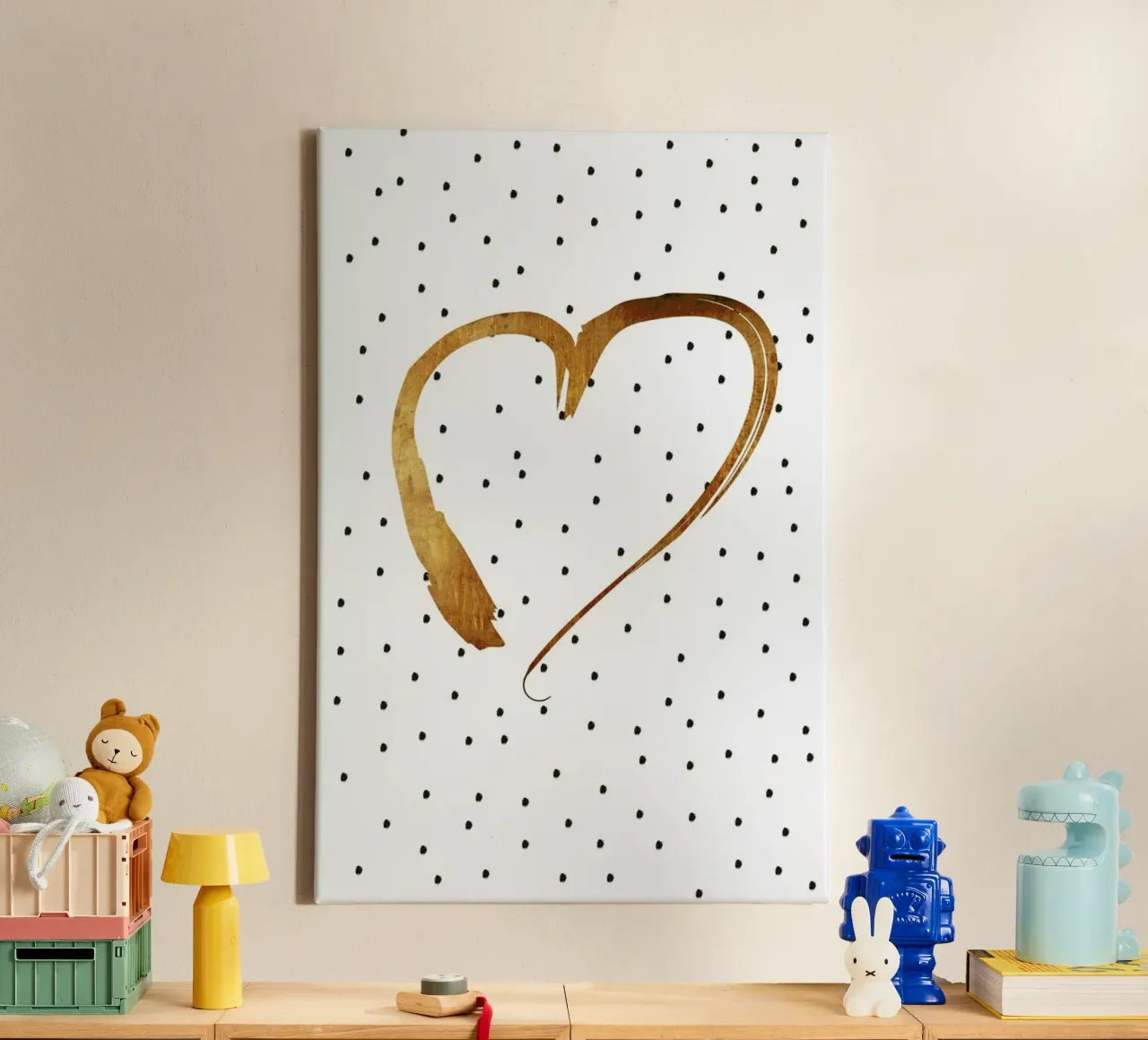 Heart 1 tela con Cornice a cassetta da Froilein Juno