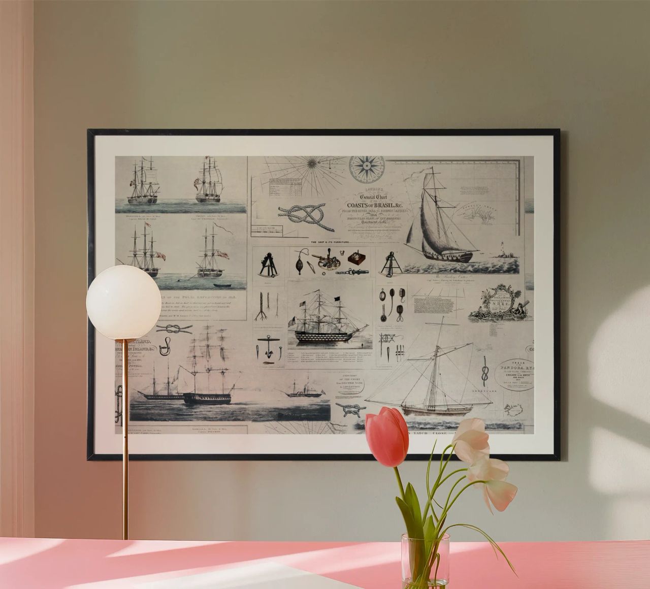Vintage Nautical Theme Collage poster by Andrea Haase Vintage World