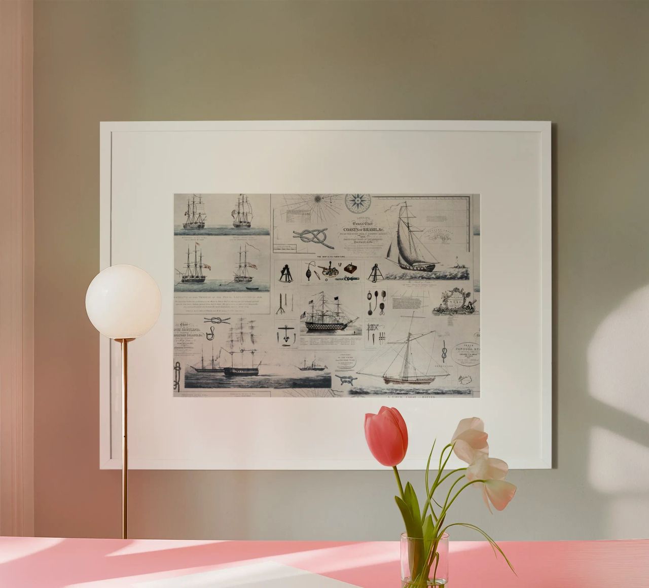 Vintage Nautical Theme Collage poster by Andrea Haase Vintage World