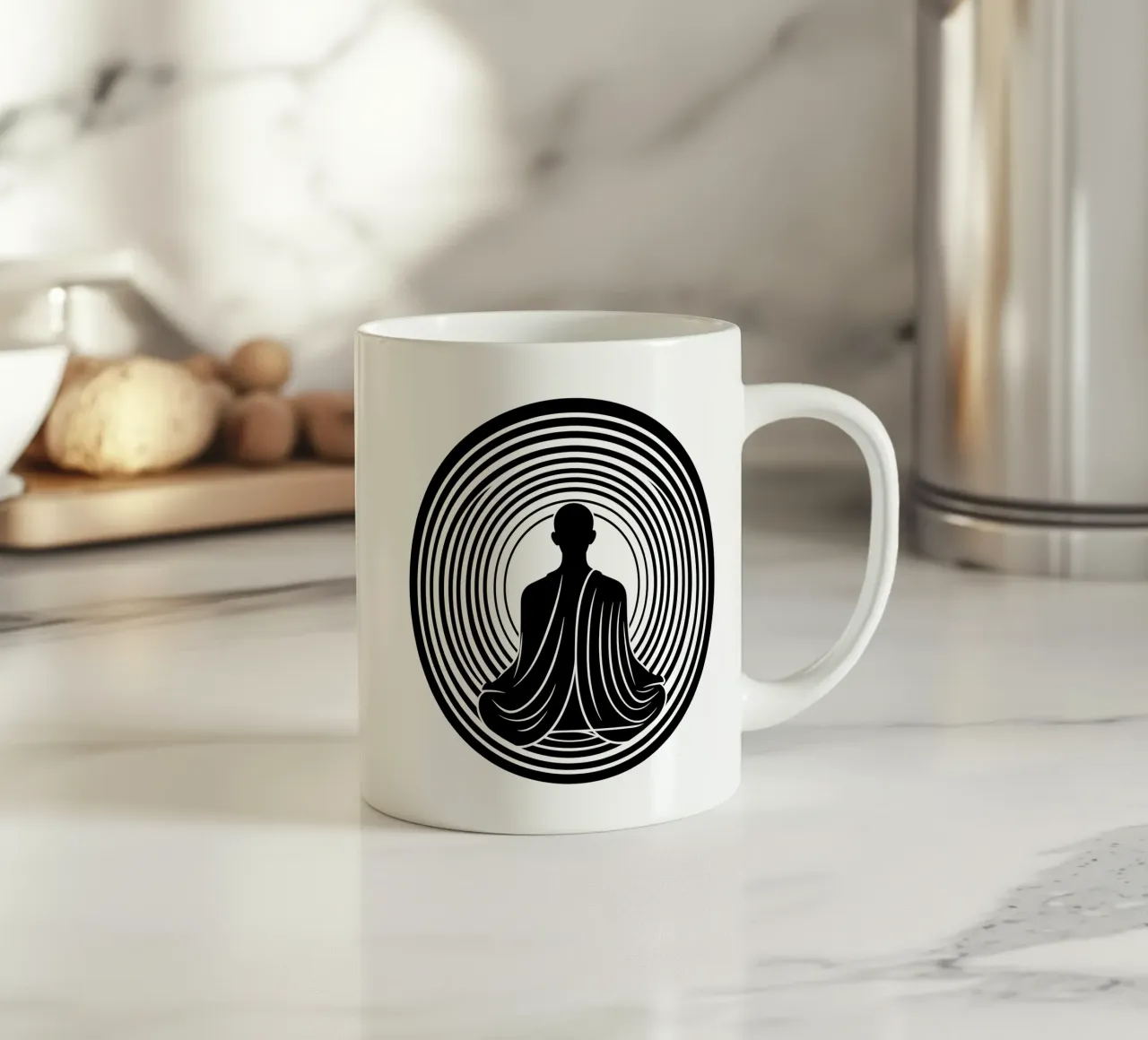 Meditazione | Lineart tazza in ceramica da Autofocus