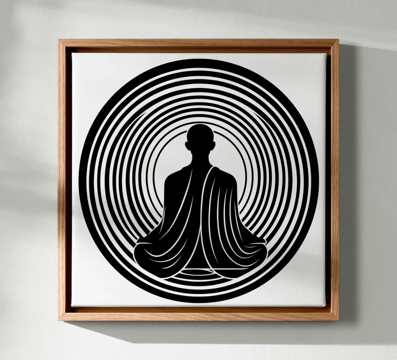 Meditazione | Lineart tela con Cornice a cassetta da Autofocus