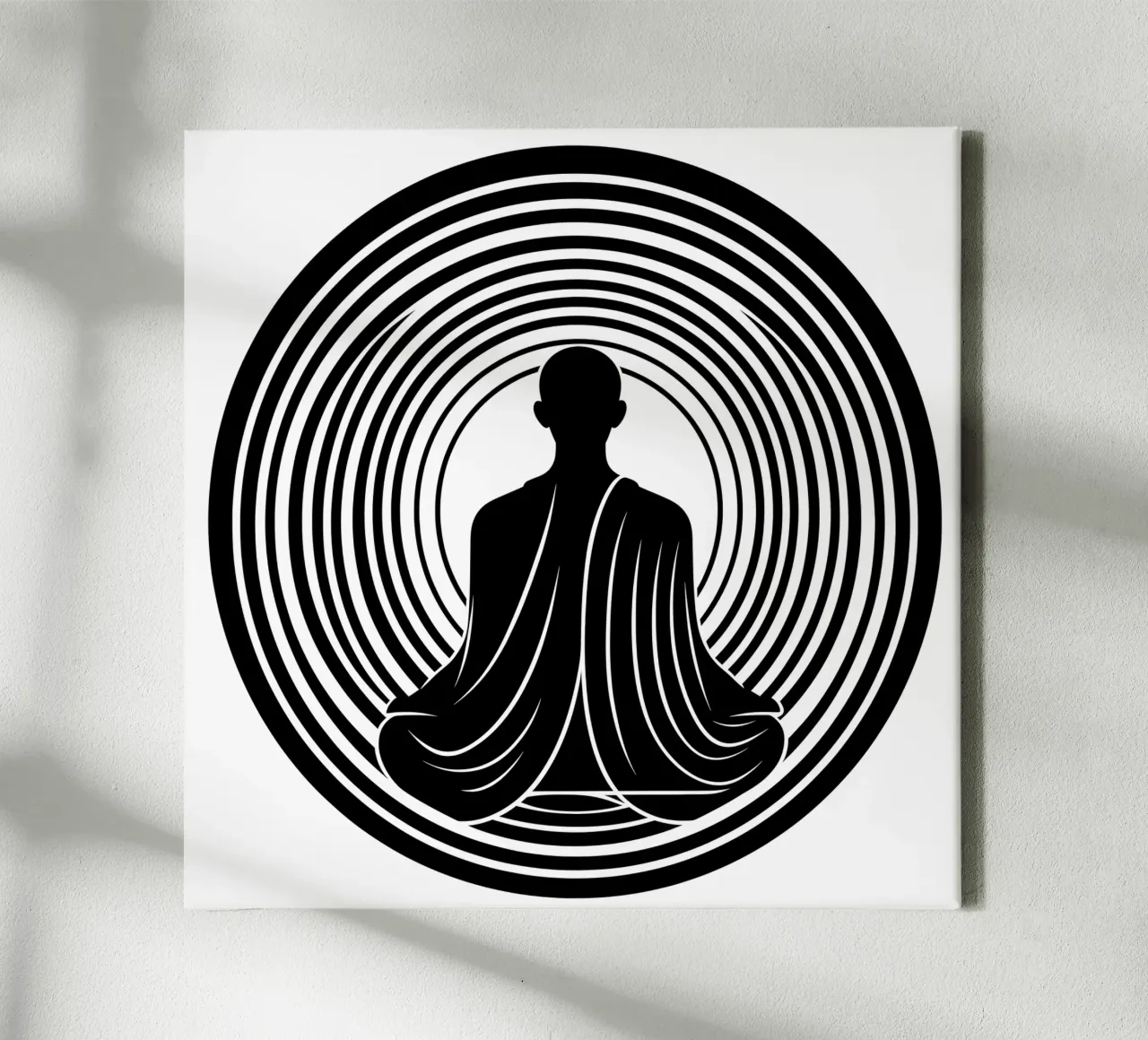 Meditazione | Lineart tela con Cornice a cassetta da Autofocus