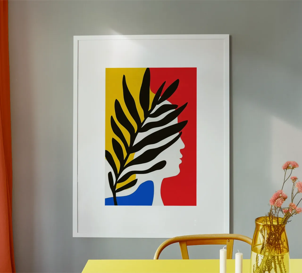 Decorative Matisse Style Cutout Negative Space poster de Autofocus