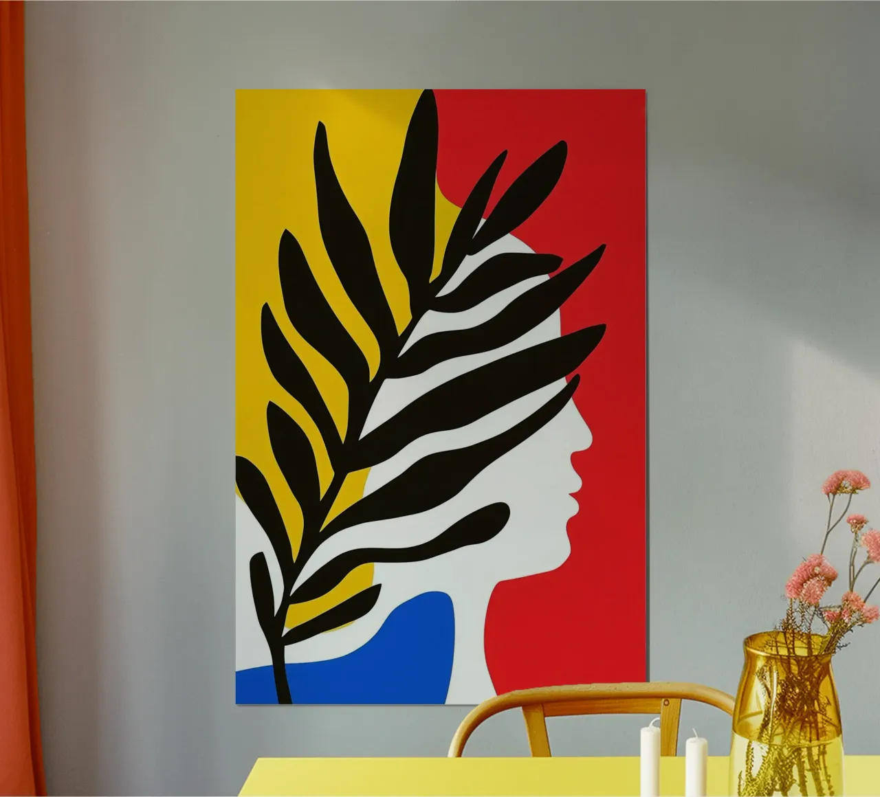 Decorative Matisse Style Cutout Negative Space poster de Autofocus