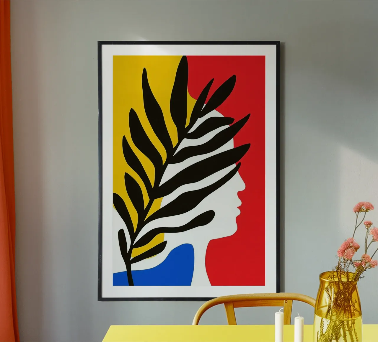 Decorative Matisse Style Cutout Negative Space poster de Autofocus