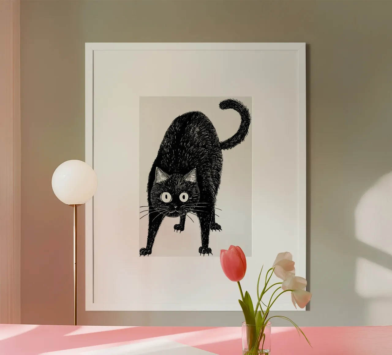 Gatto nero poster da Justyna Jaszke JBJart