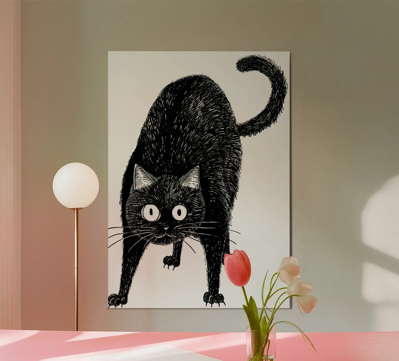 Gatto nero poster da Justyna Jaszke JBJart