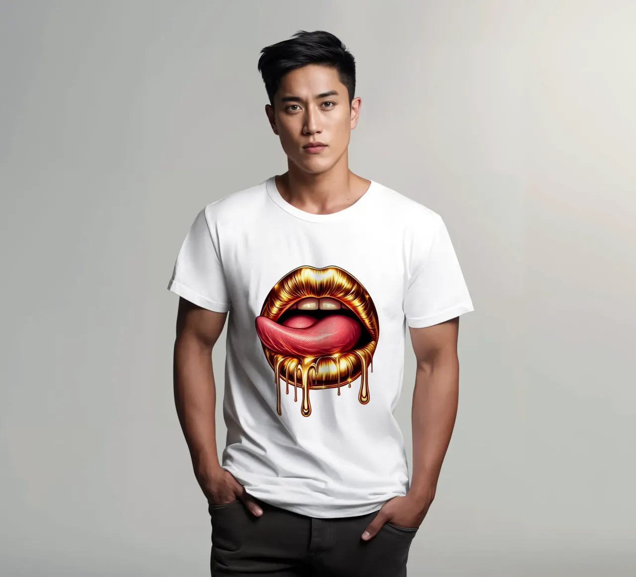 LABBRA E LINGUA t-shirt da ARTOMATIC