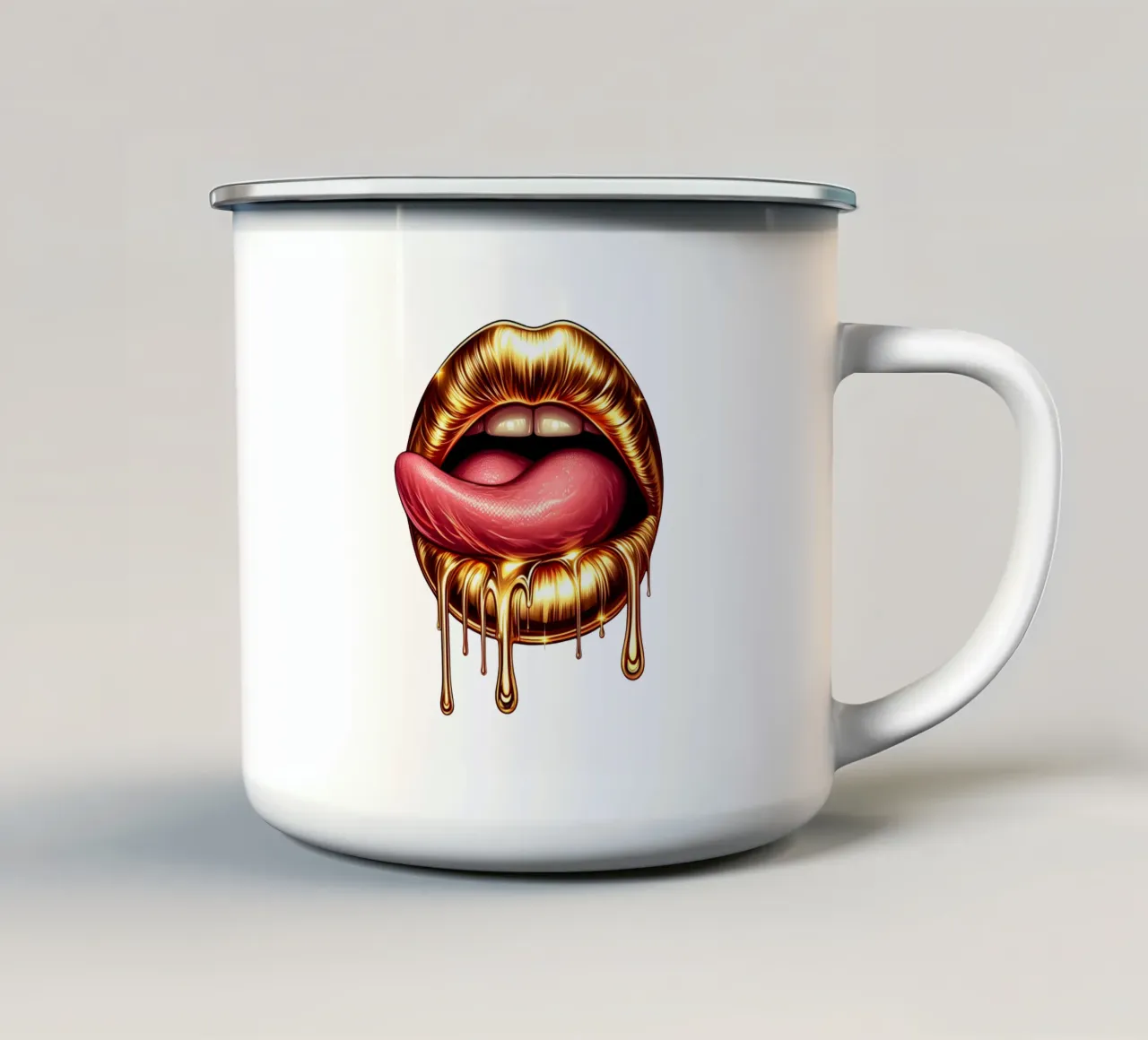 LABBRA E LINGUA tazza in smalto da ARTOMATIC