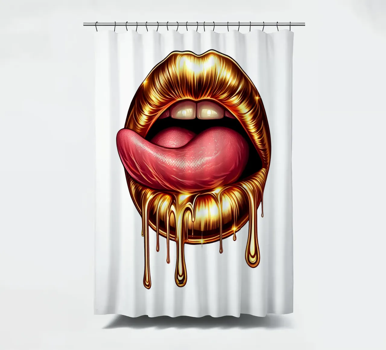 LIPS AND TONGUE shower curtain by ARTOMATIC