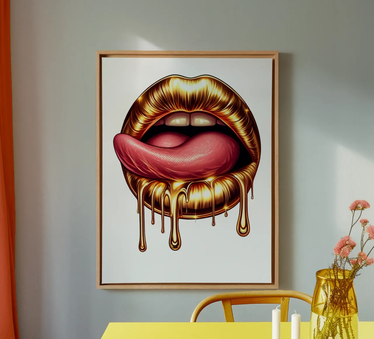 LIPS AND TONGUE canvas by ARTOMATIC