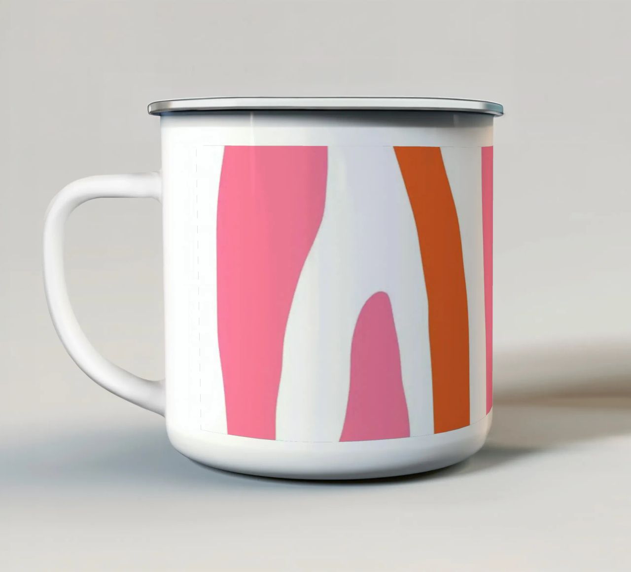 Zebra rosarot tazza in smalto da BAINAI