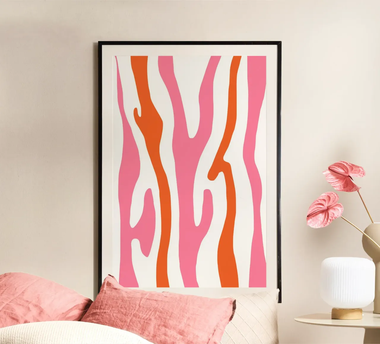 Zebra rosarot carta hahnemühle da BAINAI