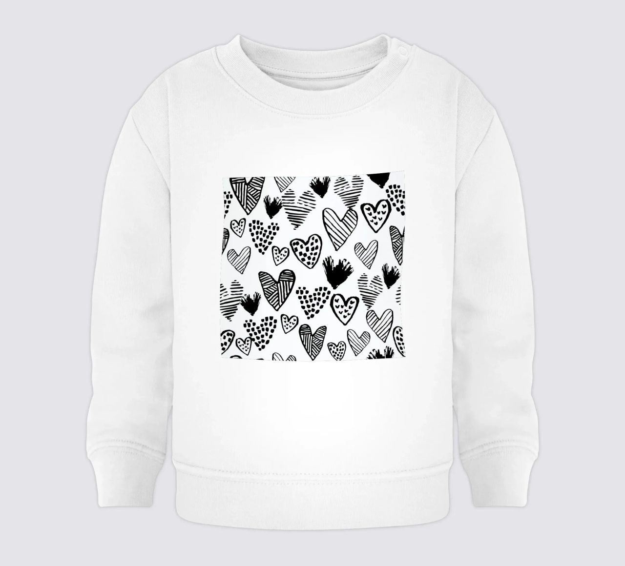 Valentines B&W felpa neonato da Charlotte Winter