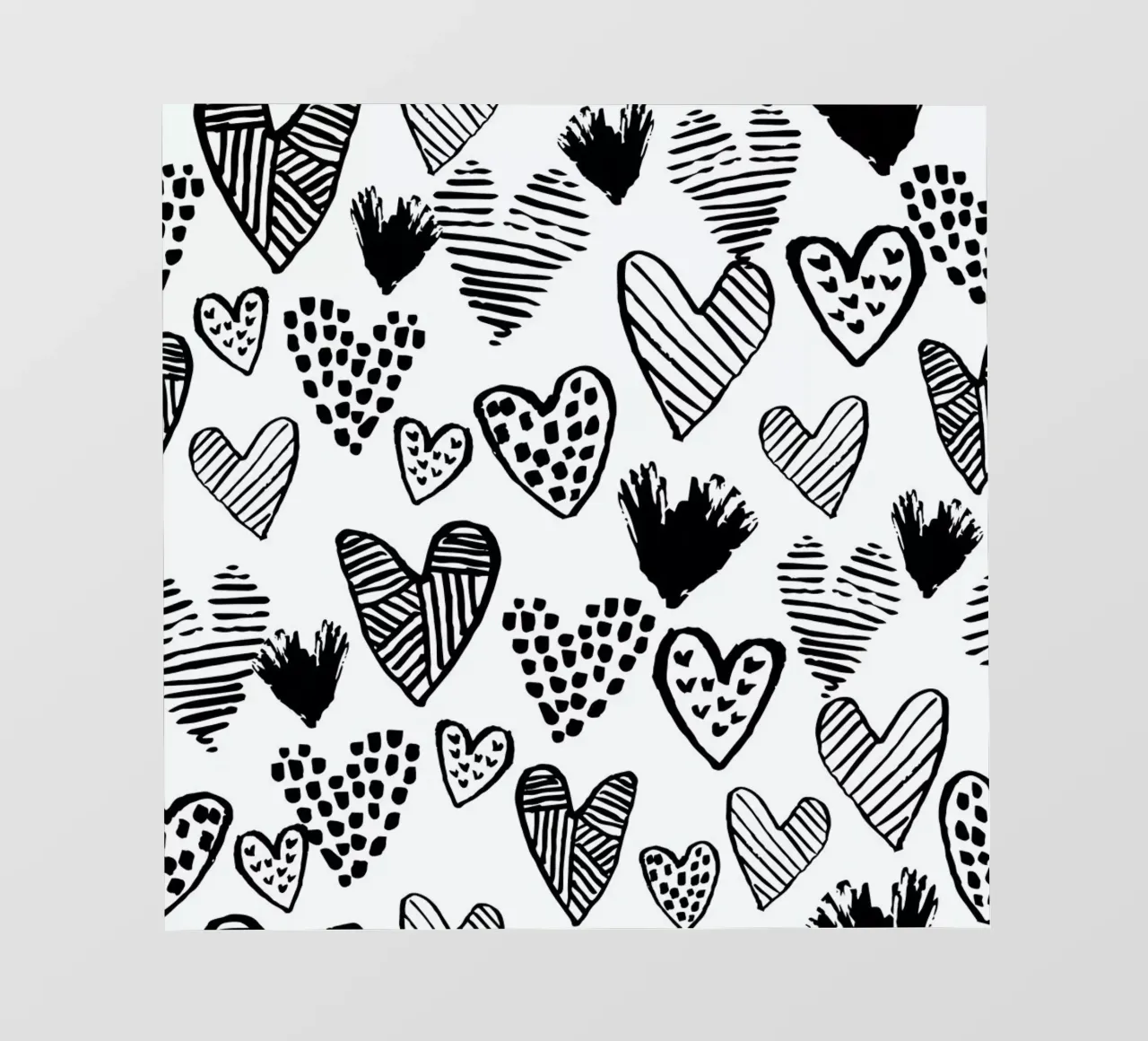 Valentines B&W telo in pvc da Charlotte Winter