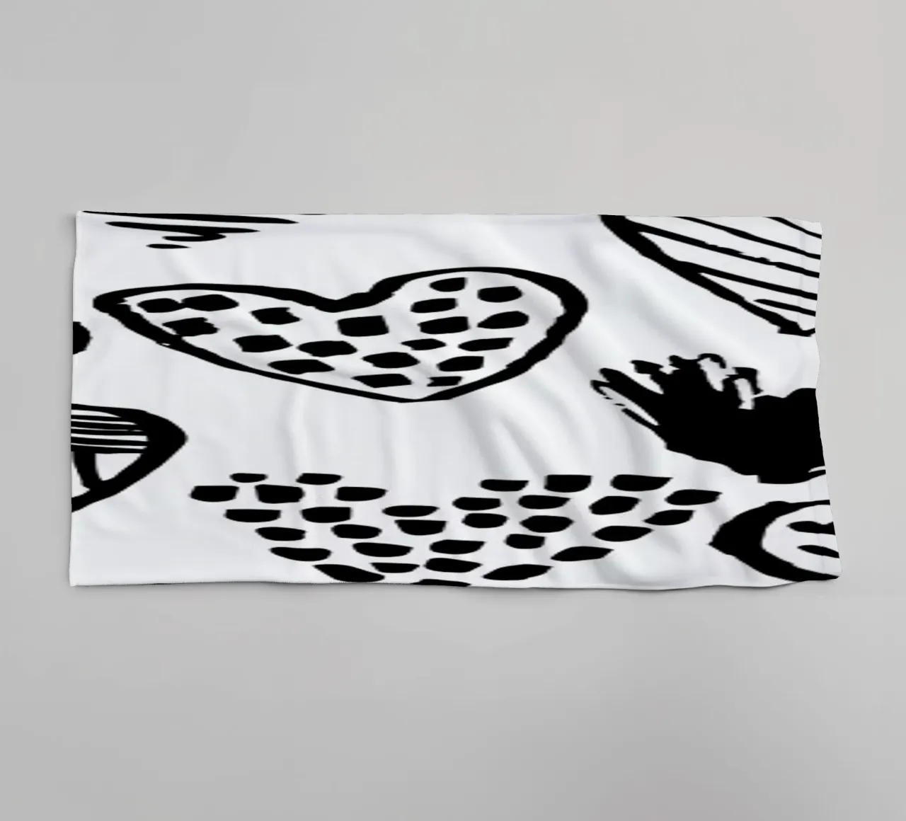 Valentines B&W asciugamano da bagno da Charlotte Winter