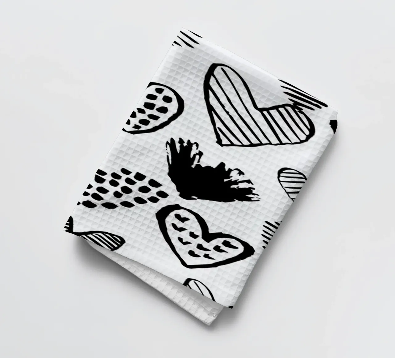 Valentines B&W canovaccio da cucina da Charlotte Winter