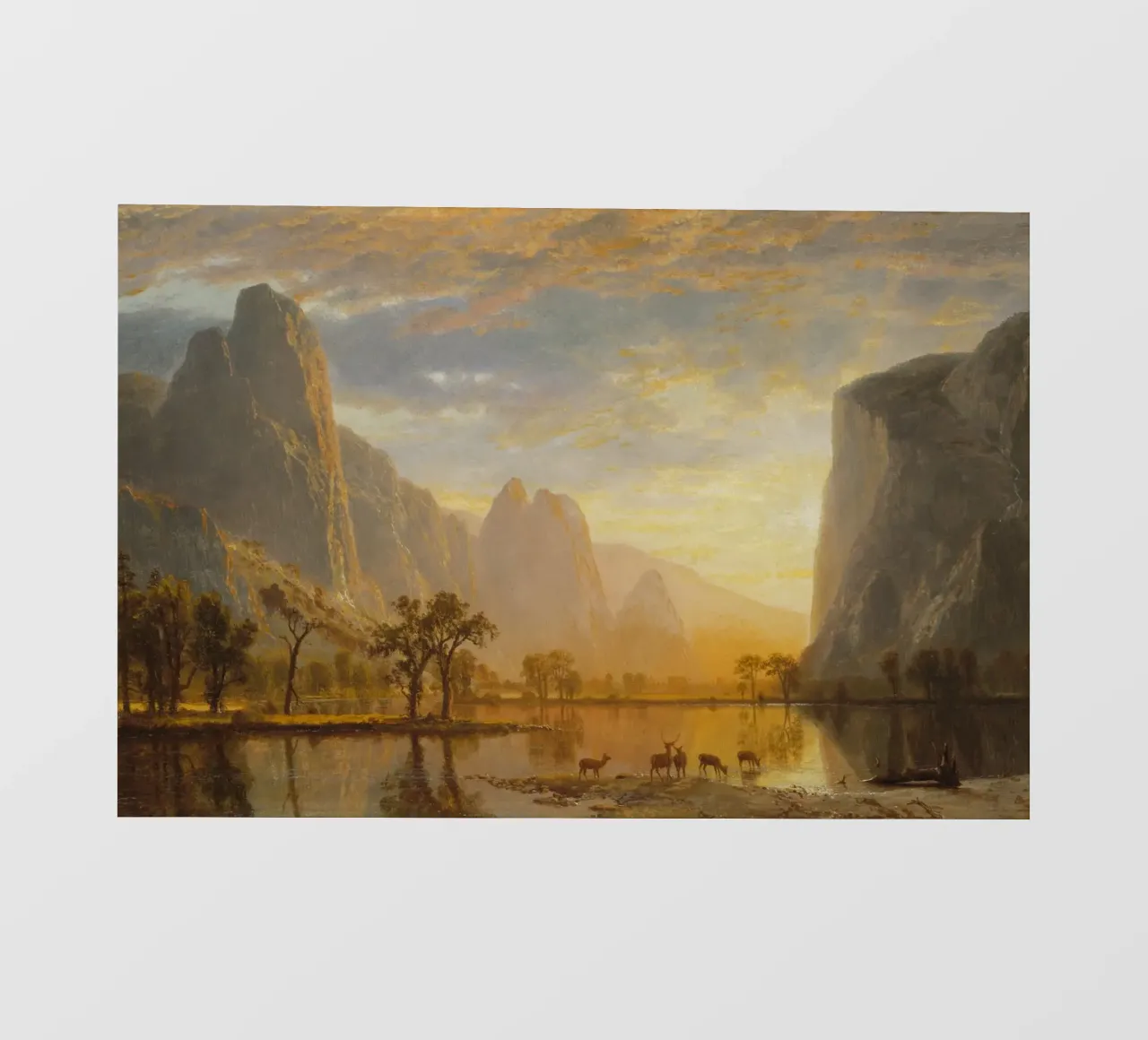 Albert Bierstadt - La valle dello Yosemite telo in pvc da Timeless Artworks