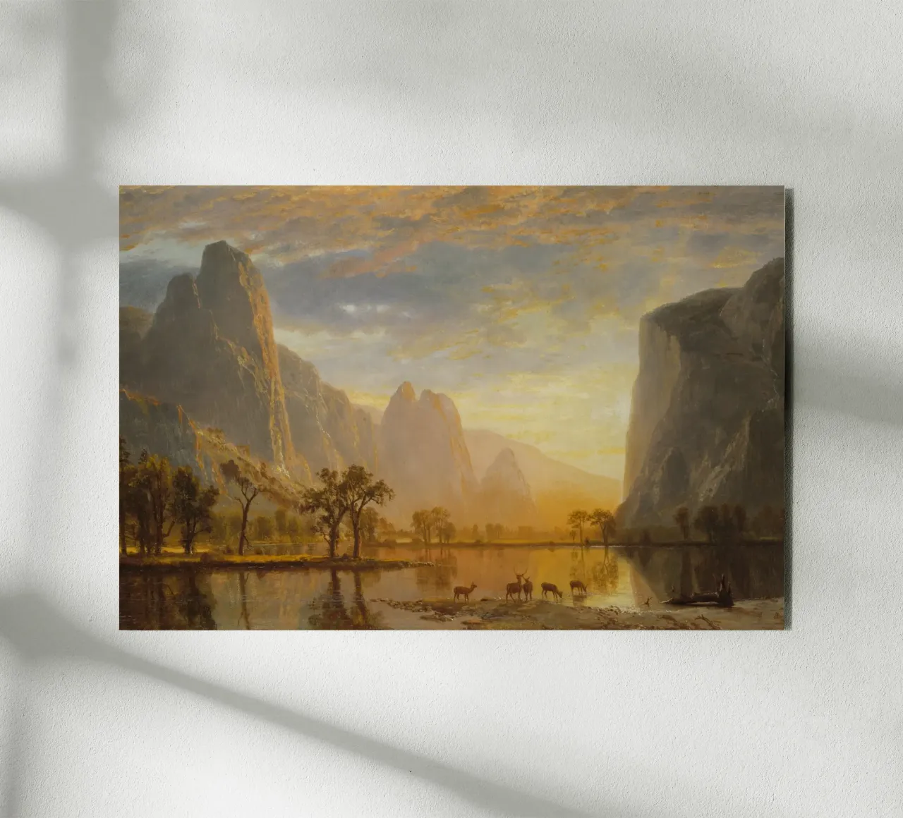 Albert Bierstadt - La valle dello Yosemite alluminio dibond da Timeless Artworks