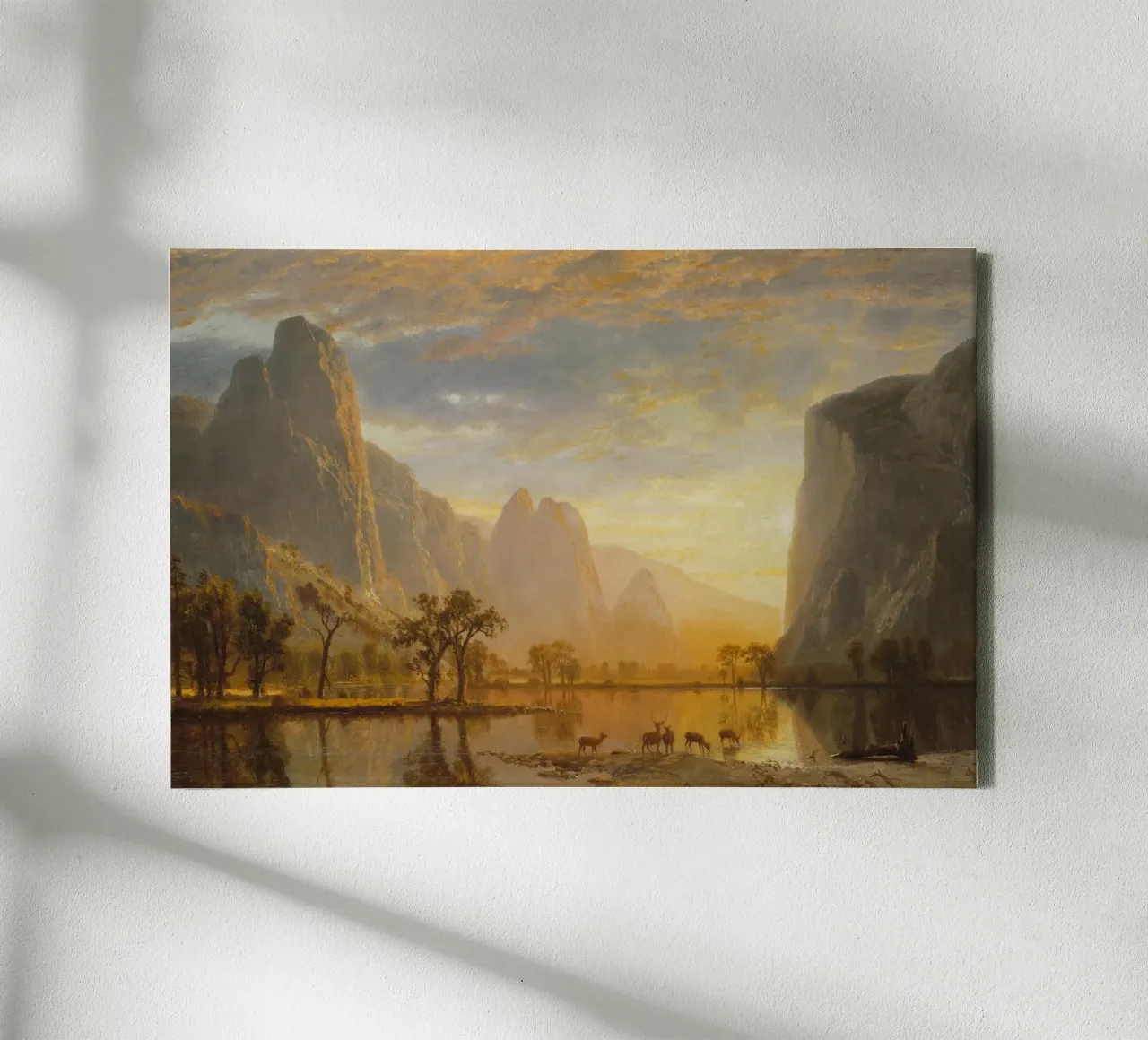 Albert Bierstadt - Valley of the Yosemite canvas with Floater frame by Timeless Artworks