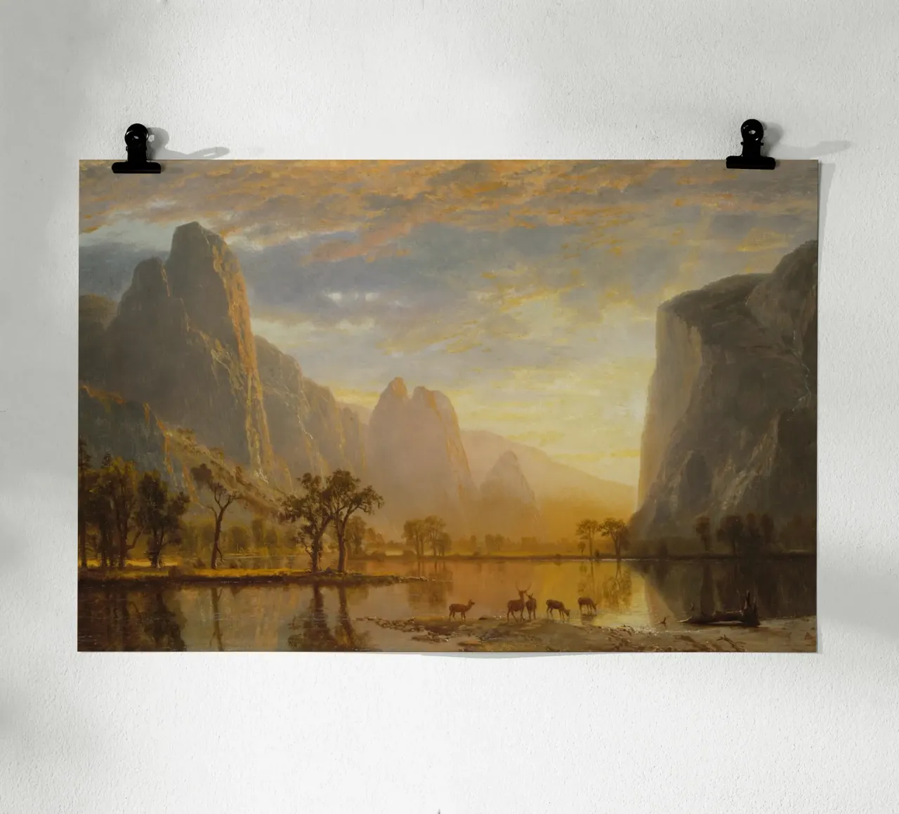 Albert Bierstadt - La valle dello Yosemite carta hahnemühle da Timeless Artworks