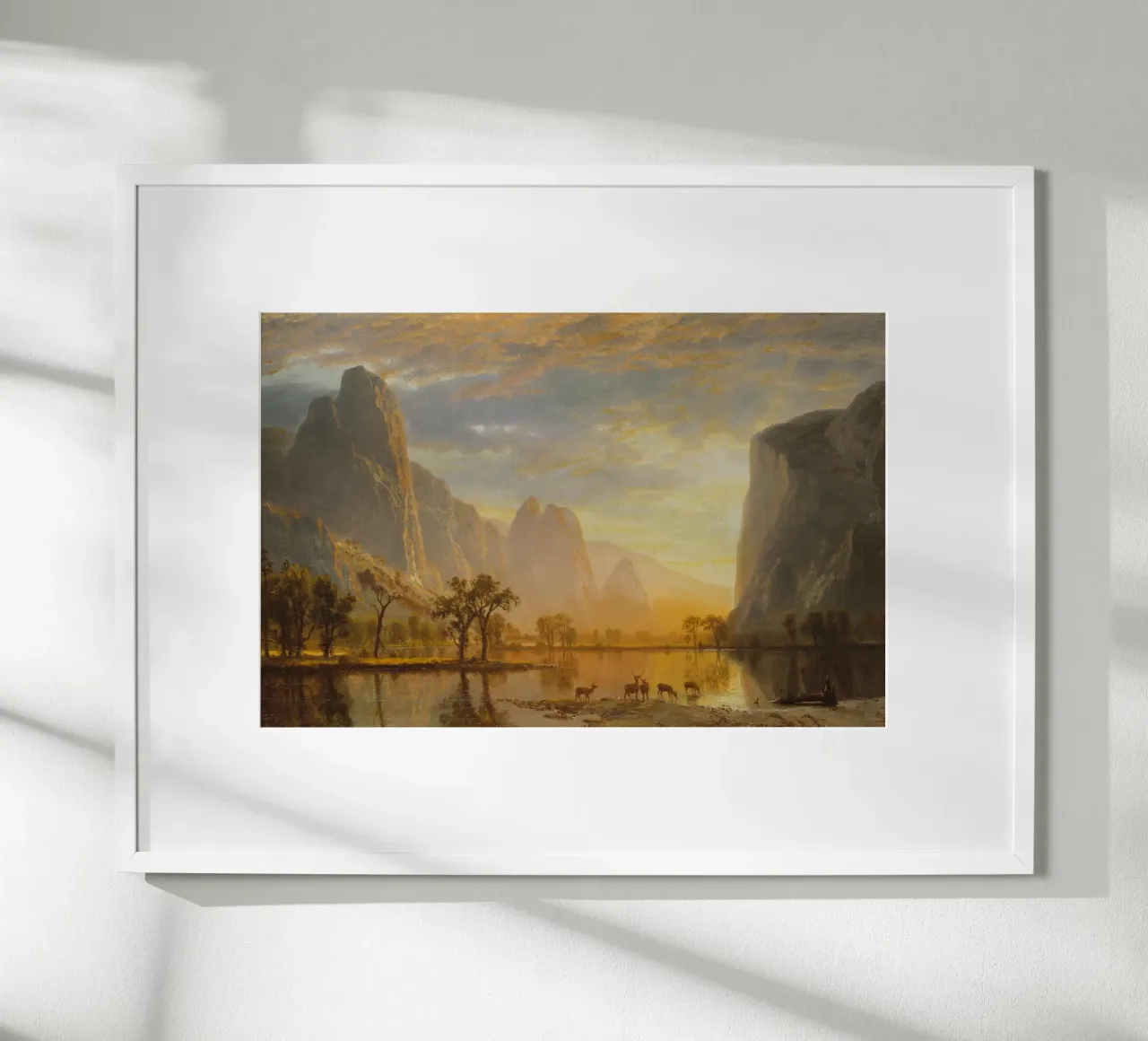 Albert Bierstadt - La valle dello Yosemite carta hahnemühle da Timeless Artworks