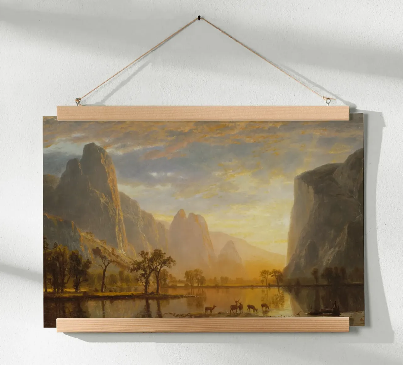 Albert Bierstadt - La valle dello Yosemite carta hahnemühle da Timeless Artworks
