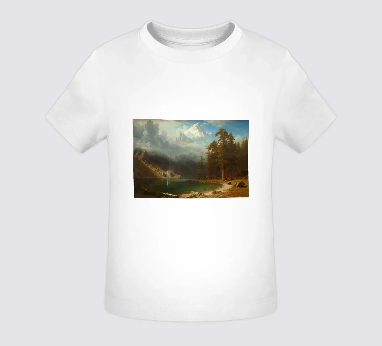 Albert Bierstadt - Monte Corcoran maglietta neonato da Timeless Artworks