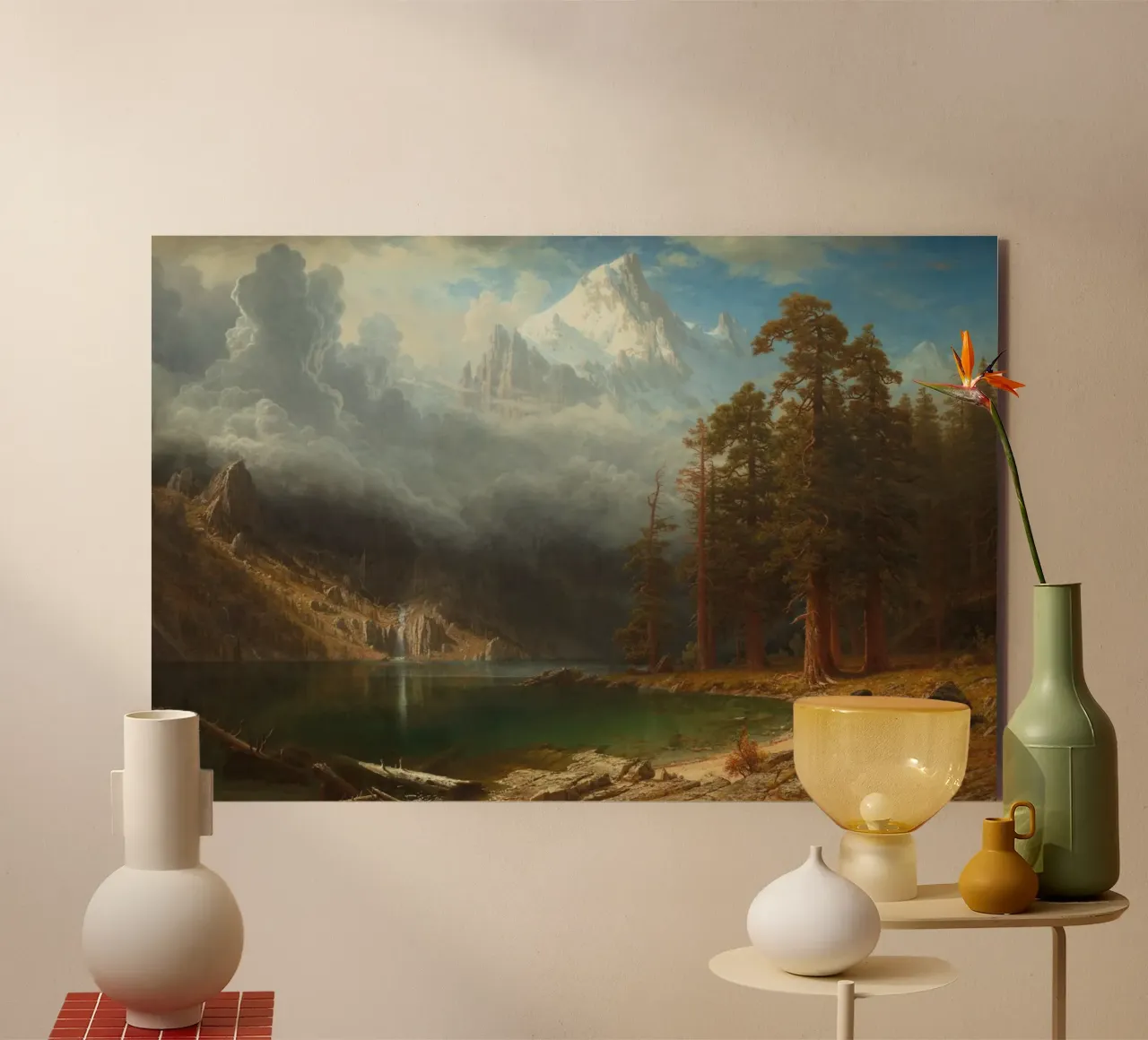 Albert Bierstadt - Monte Corcoran alluminio dibond da Timeless Artworks