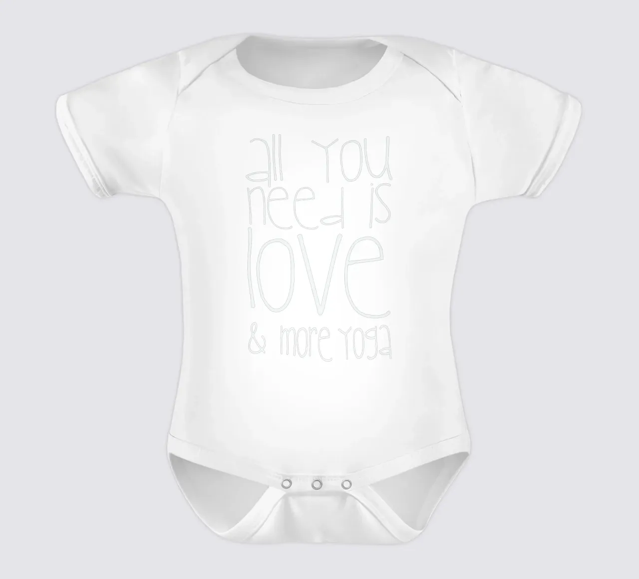 All You Need Is Love & Yoga body neonato maniche corte da Monika Strigel