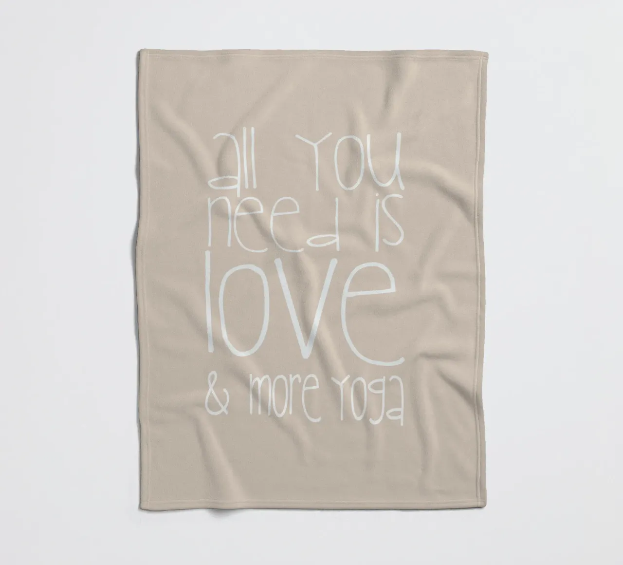 All You Need Is Love & Yoga coperta in pile da Monika Strigel