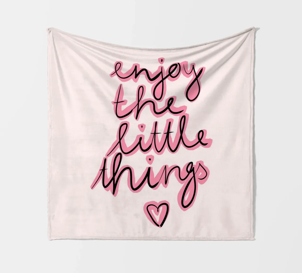 Enjoy little things rosa coperta in pile da BAINAI QUOTES
