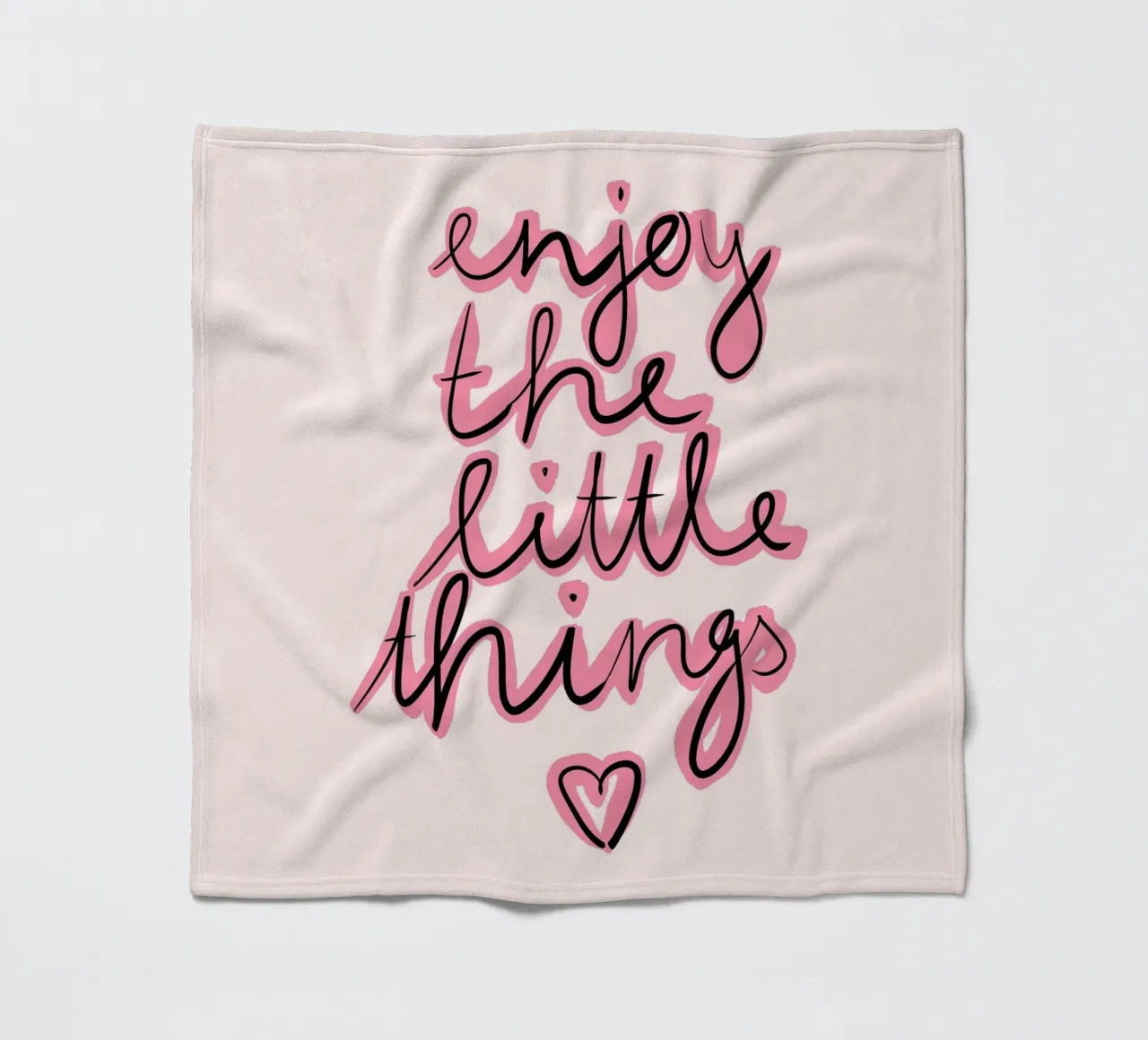 Enjoy little things rosa coperta in pile da BAINAI QUOTES