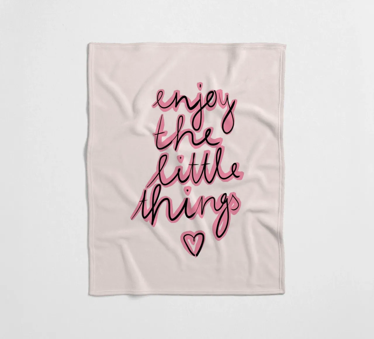 Enjoy little things rosa coperta in pile da BAINAI QUOTES