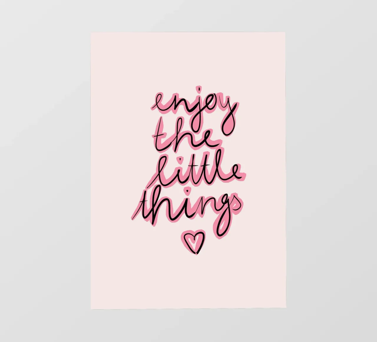 Enjoy little things rosa pellicola backlit da BAINAI QUOTES