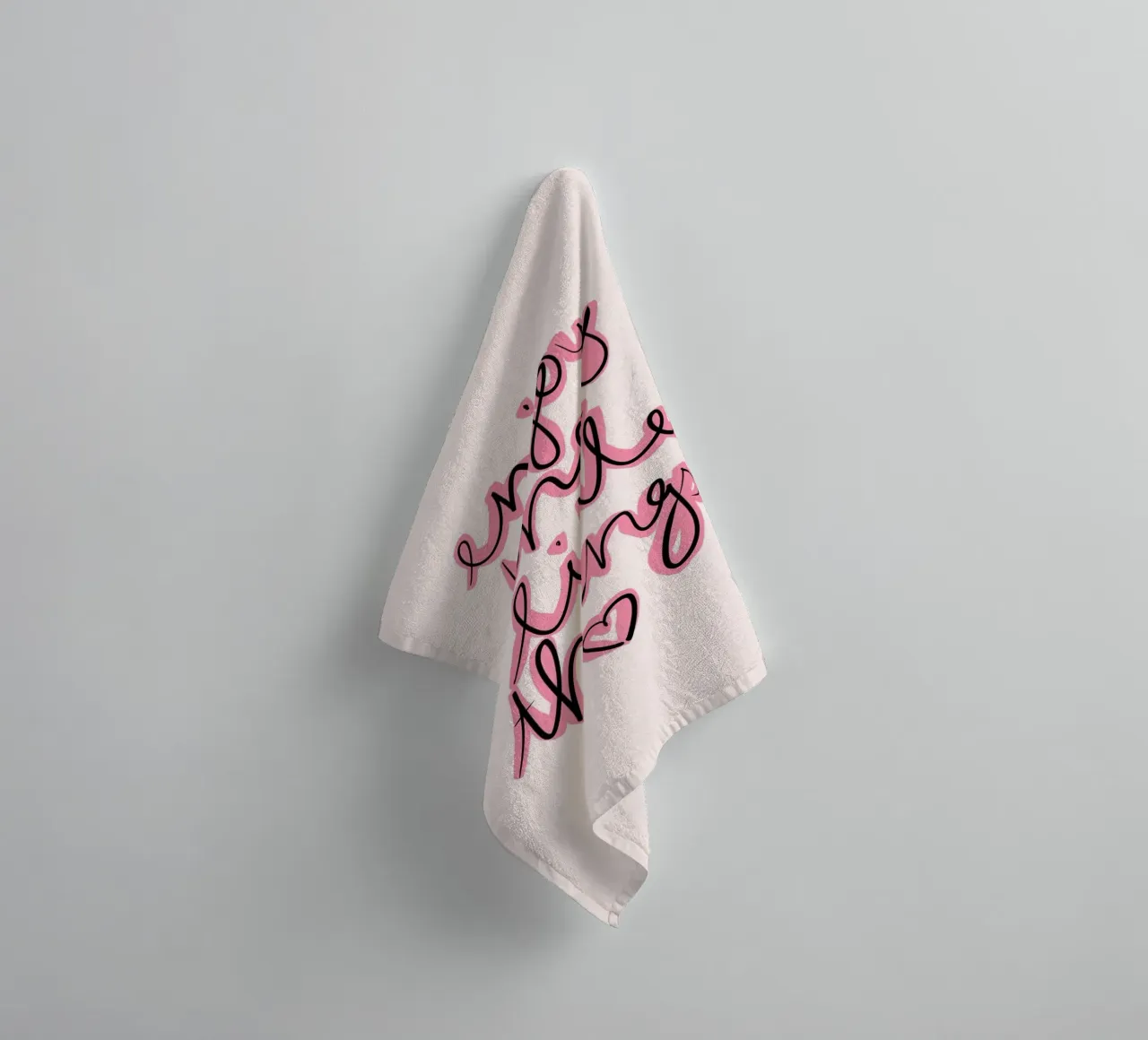 Enjoy little things rosa asciugamano da bagno da BAINAI QUOTES