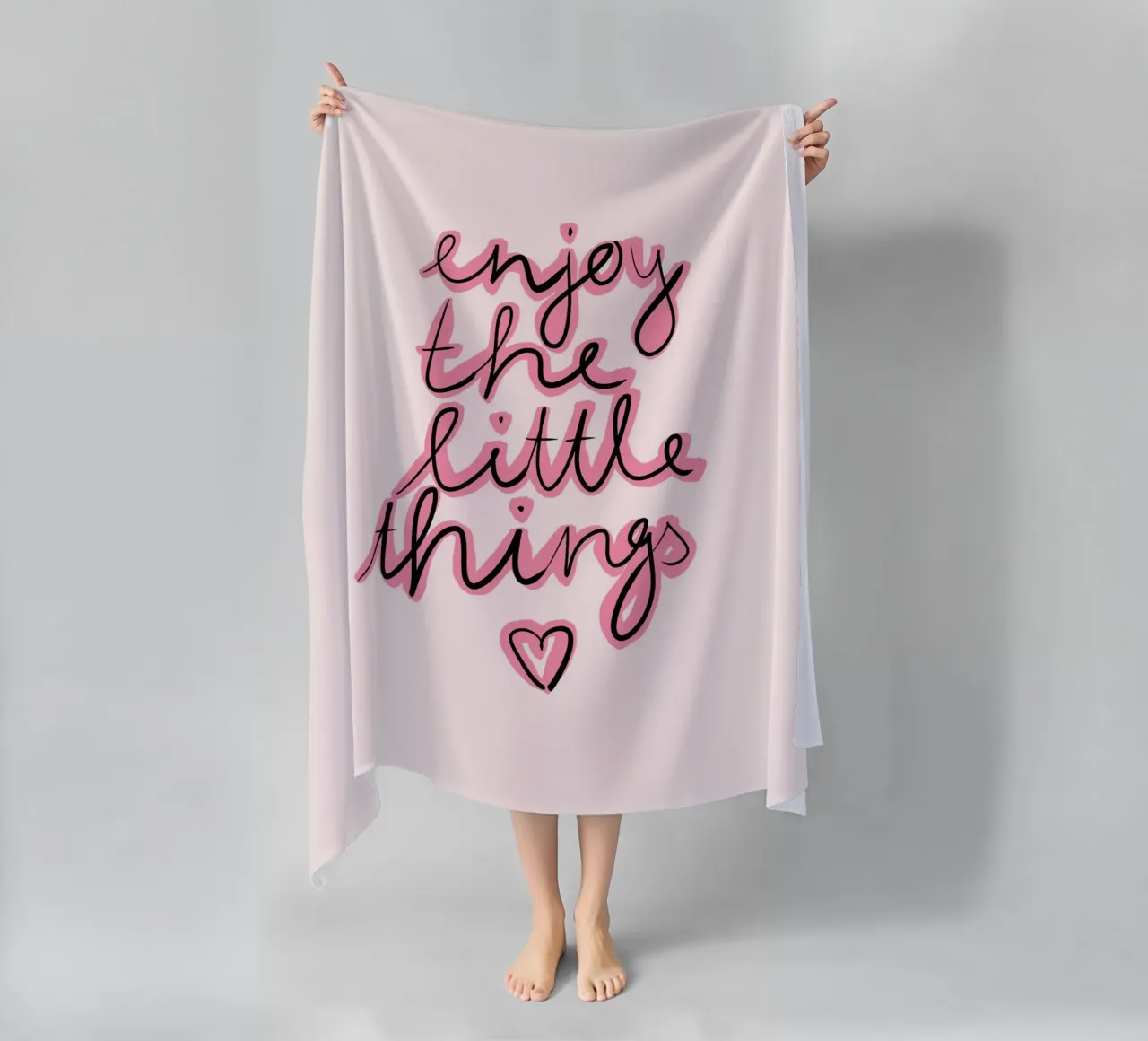 Enjoy little things rosa telo mare da BAINAI QUOTES