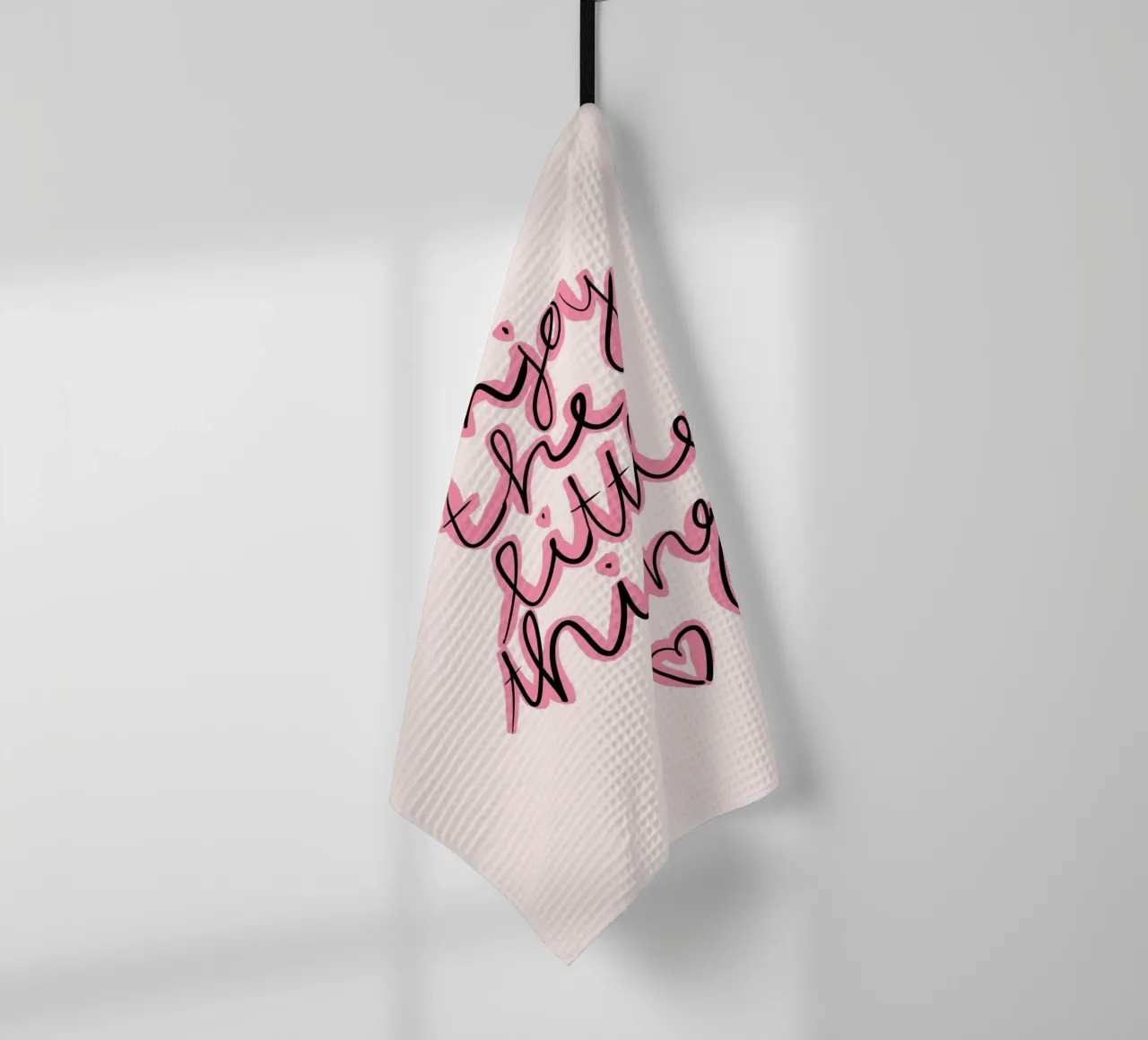 Enjoy little things rosa canovaccio da cucina da BAINAI QUOTES