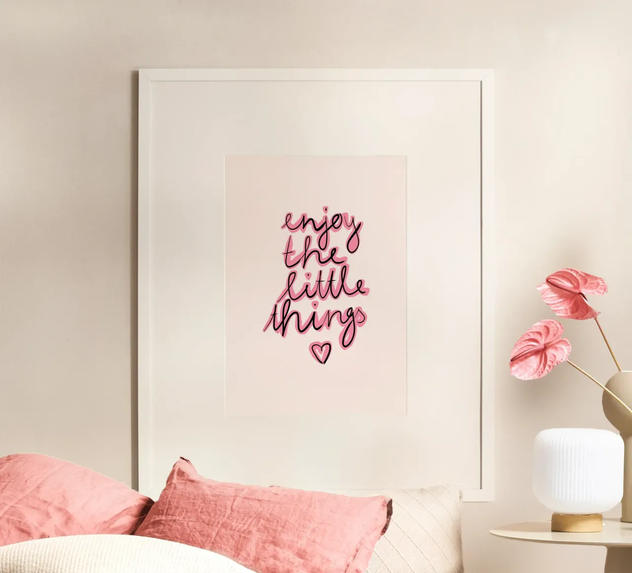 Enjoy little things rosa carta hahnemühle da BAINAI QUOTES