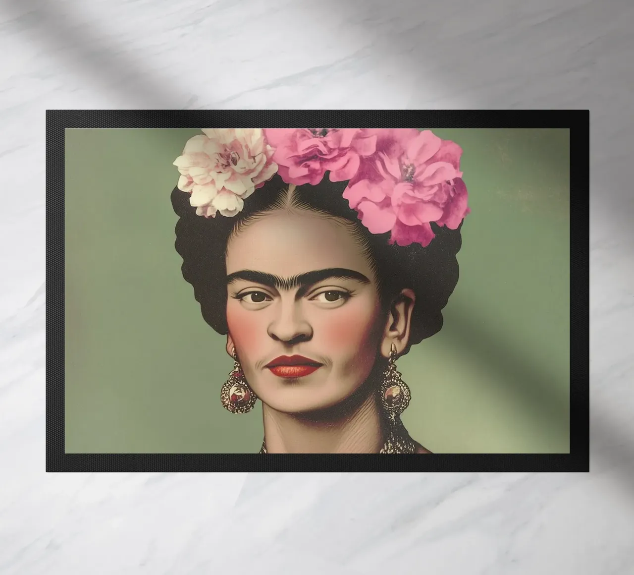 Vintage love with Frida Kahlo doormat by Carinaprint