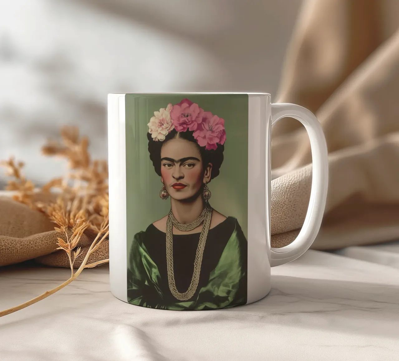 Amore vintage con Frida Kahlo tazza in ceramica da Carinaprint