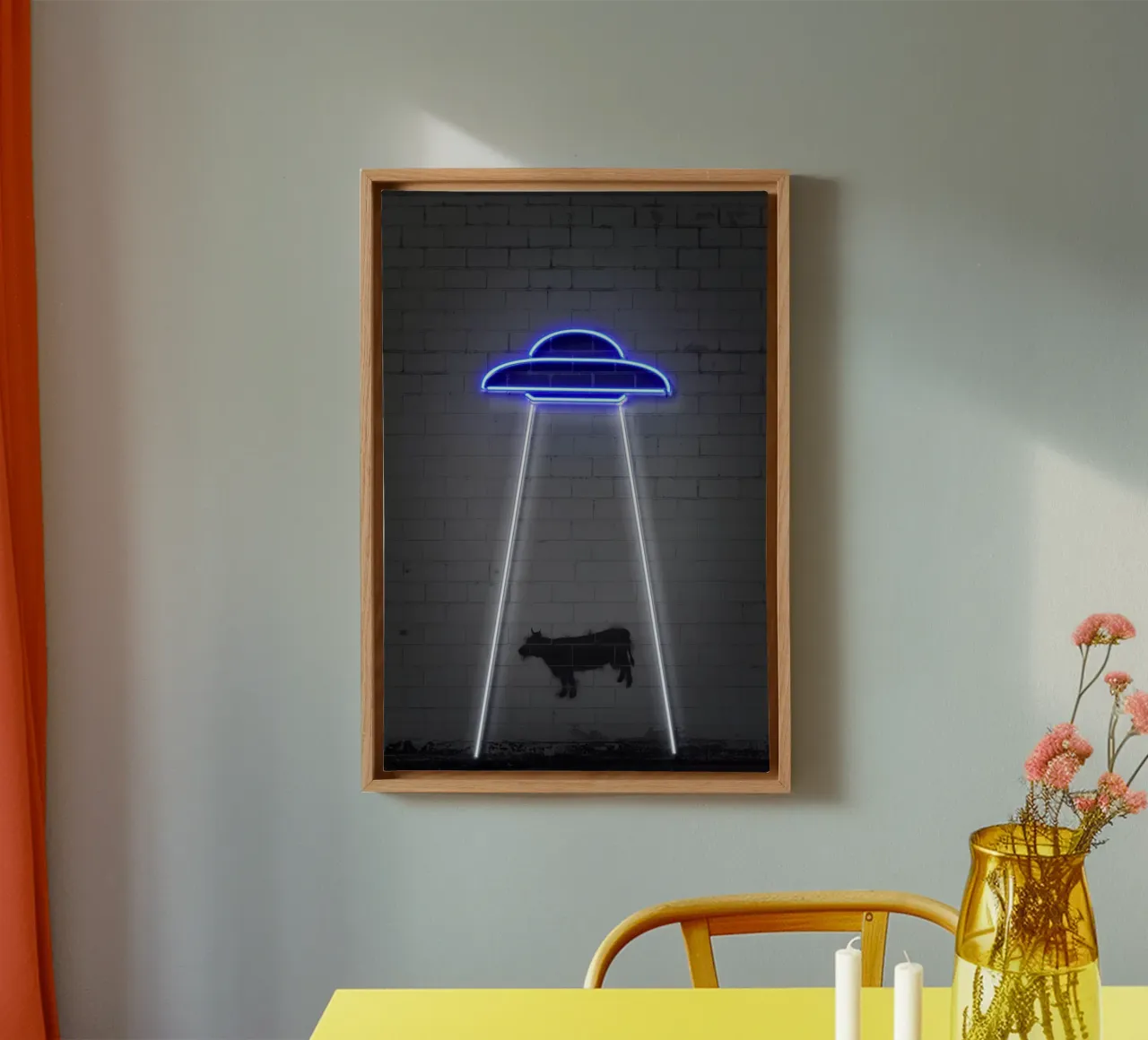 Ufo canvas met Baklijst van Octavian