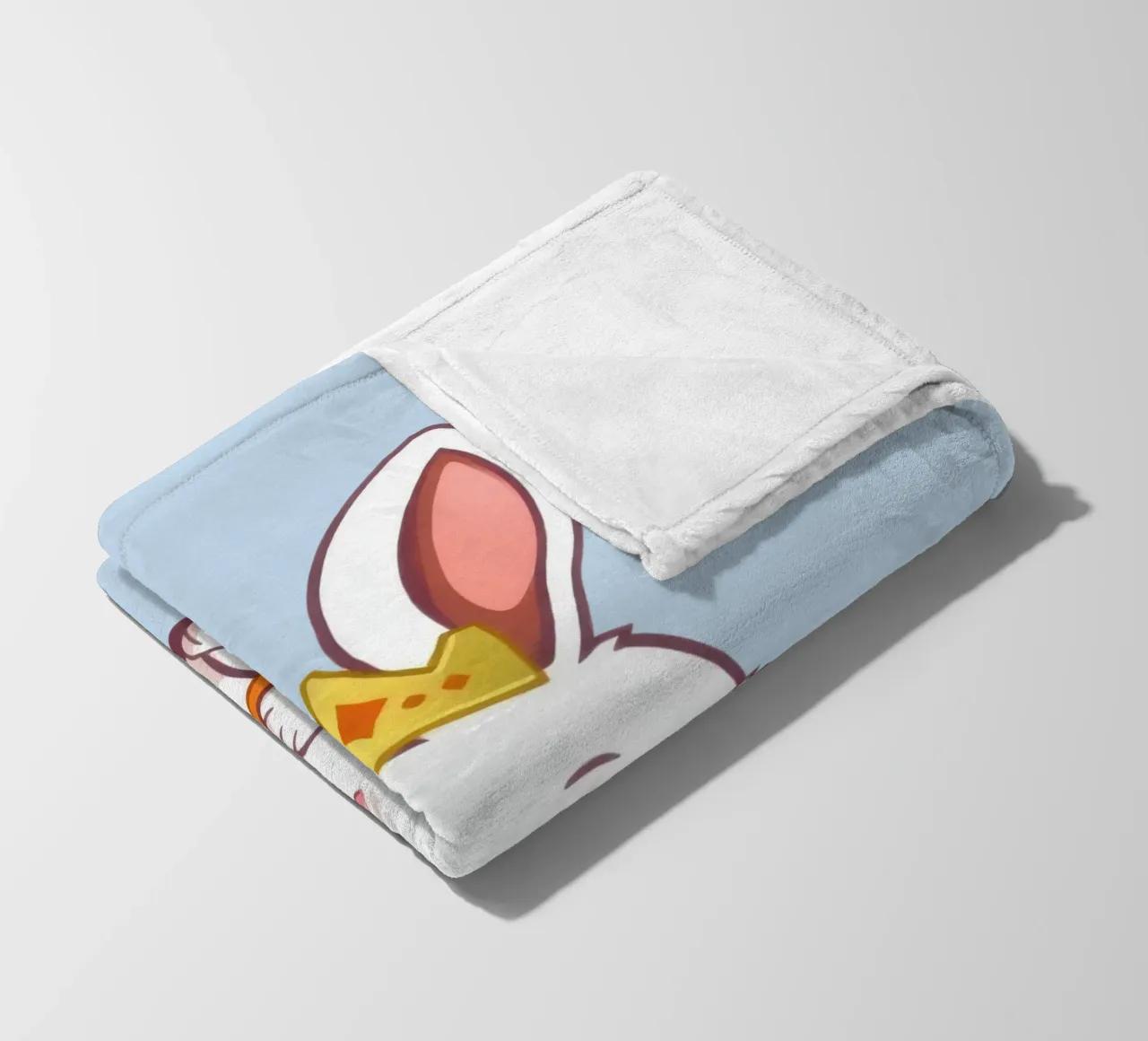 Mignon lapin de dessin animé portant une couronne et mangeant une carotte plaid polaire de DesignDoodle